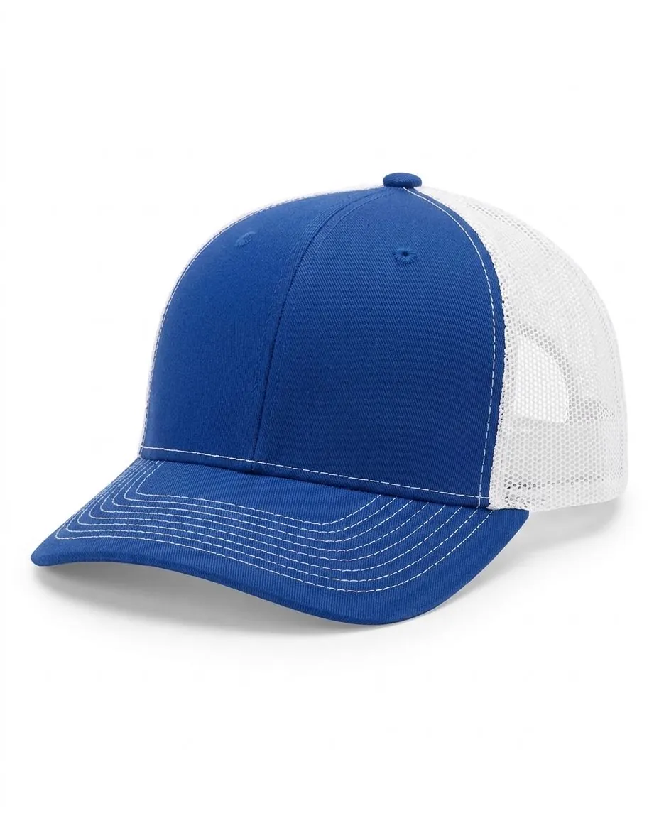 Classic Structured Trucker in Royal / White