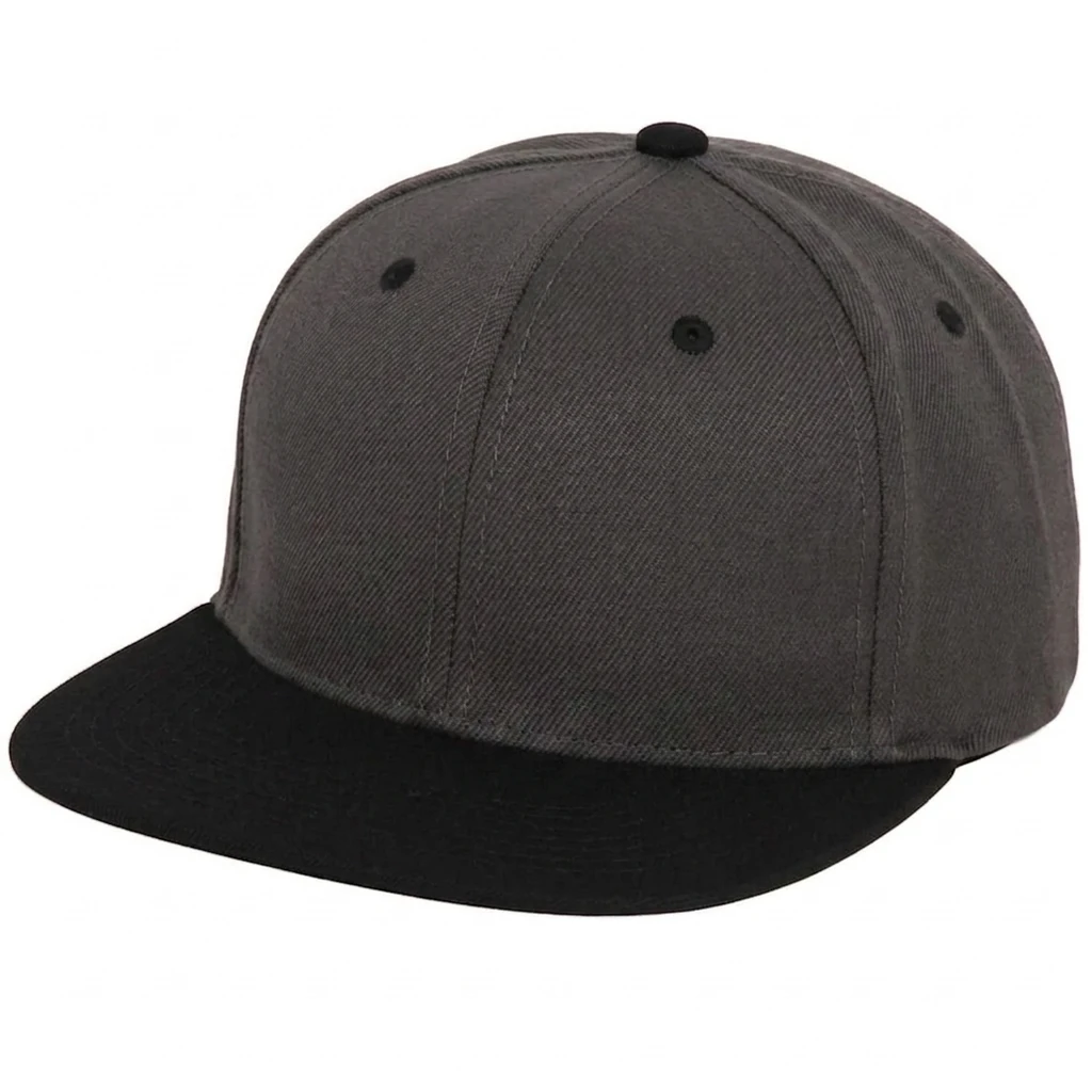 Flat Bill Two Tone in Charcoal / Black