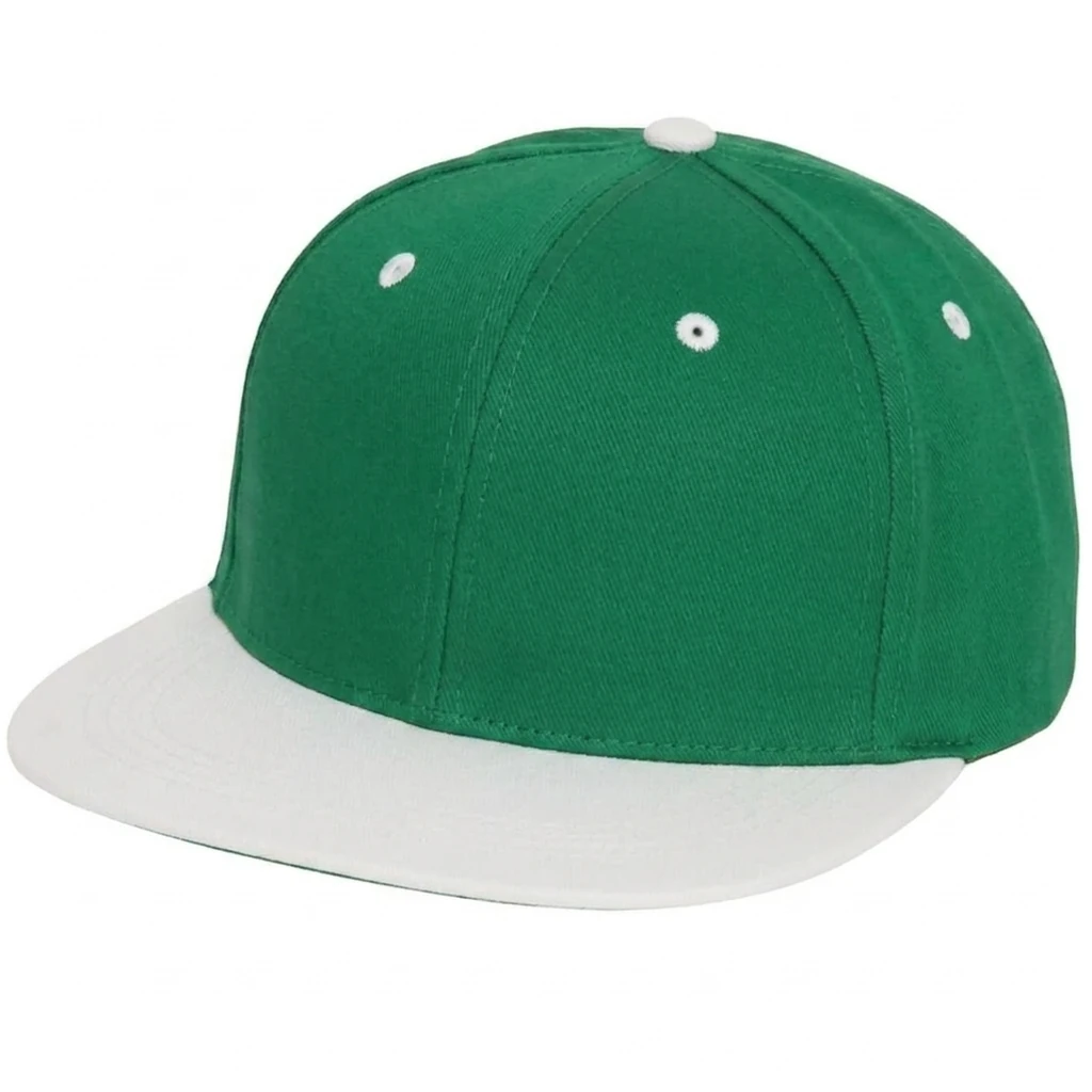 Flat Bill Two Tone in Kelly Green / White