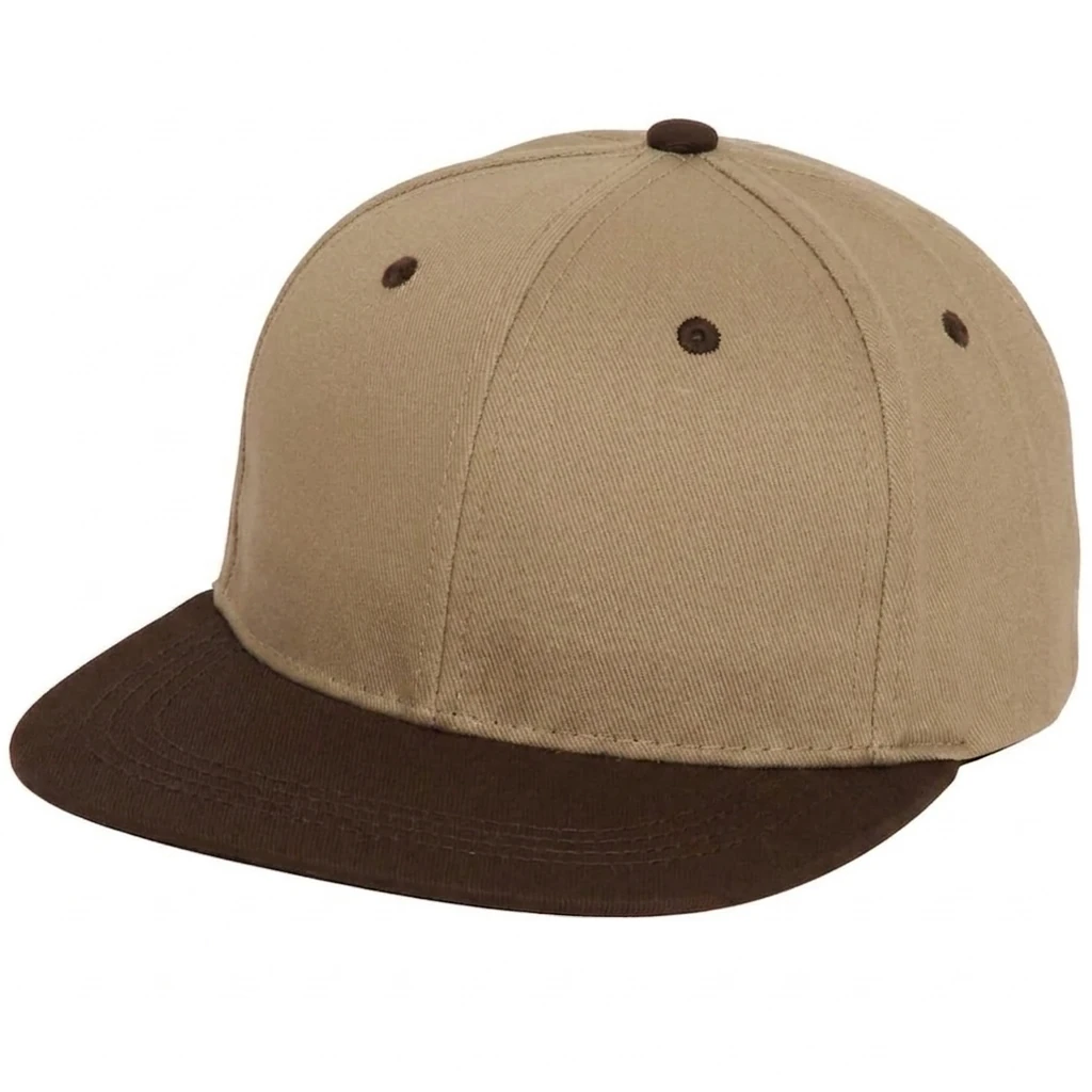 Flat Bill Two Tone in Khaki / Dark Brown