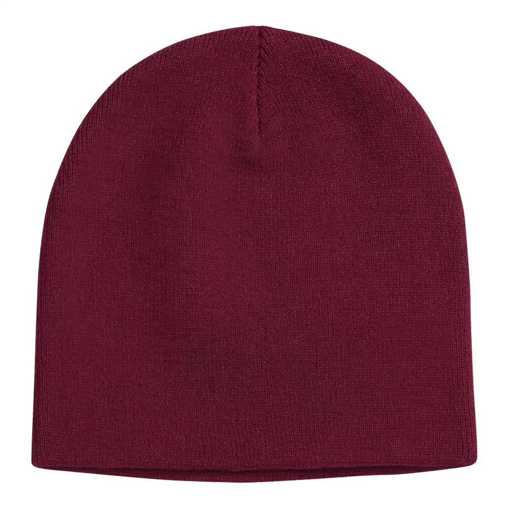 Classic Knit Beanie in Burgundy
