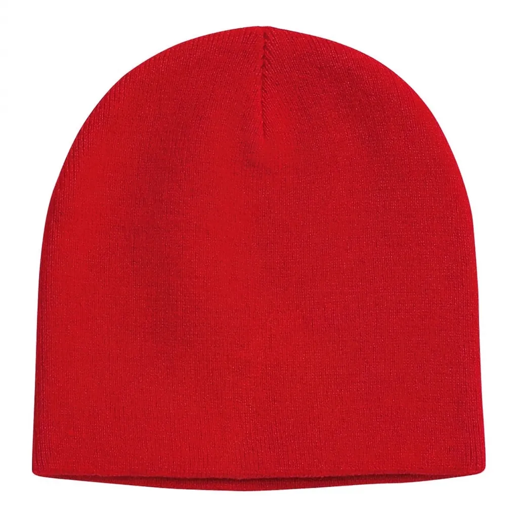 Classic Knit Beanie in Red