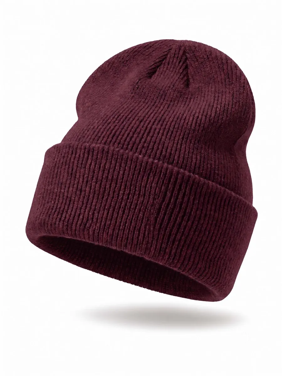 Classic Cuff Beanie in Burgundy