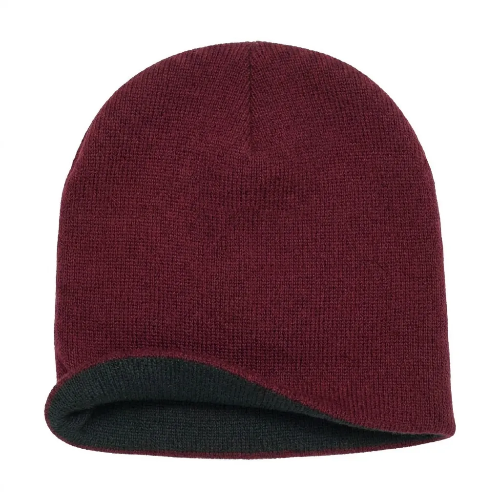 Reversible Beanie in Burgundy
