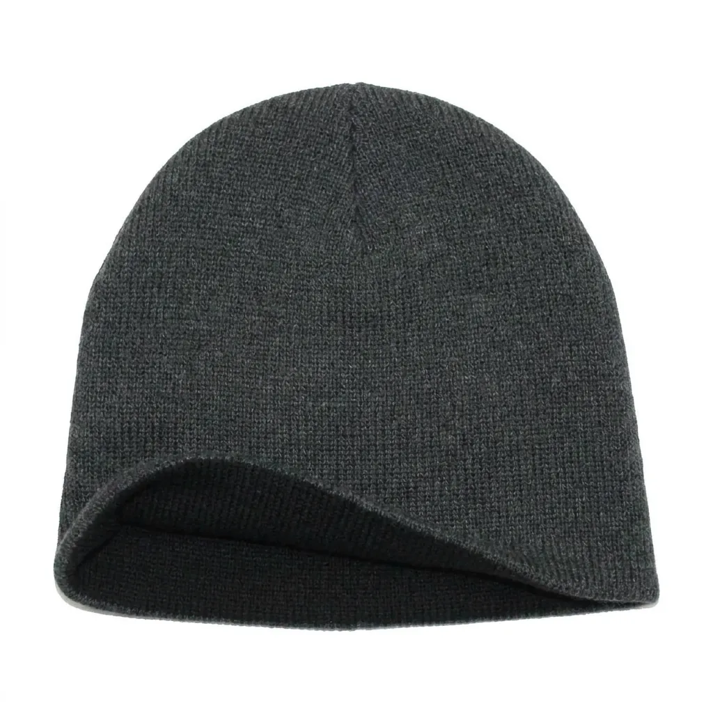 Reversible Beanie in Charcoal
