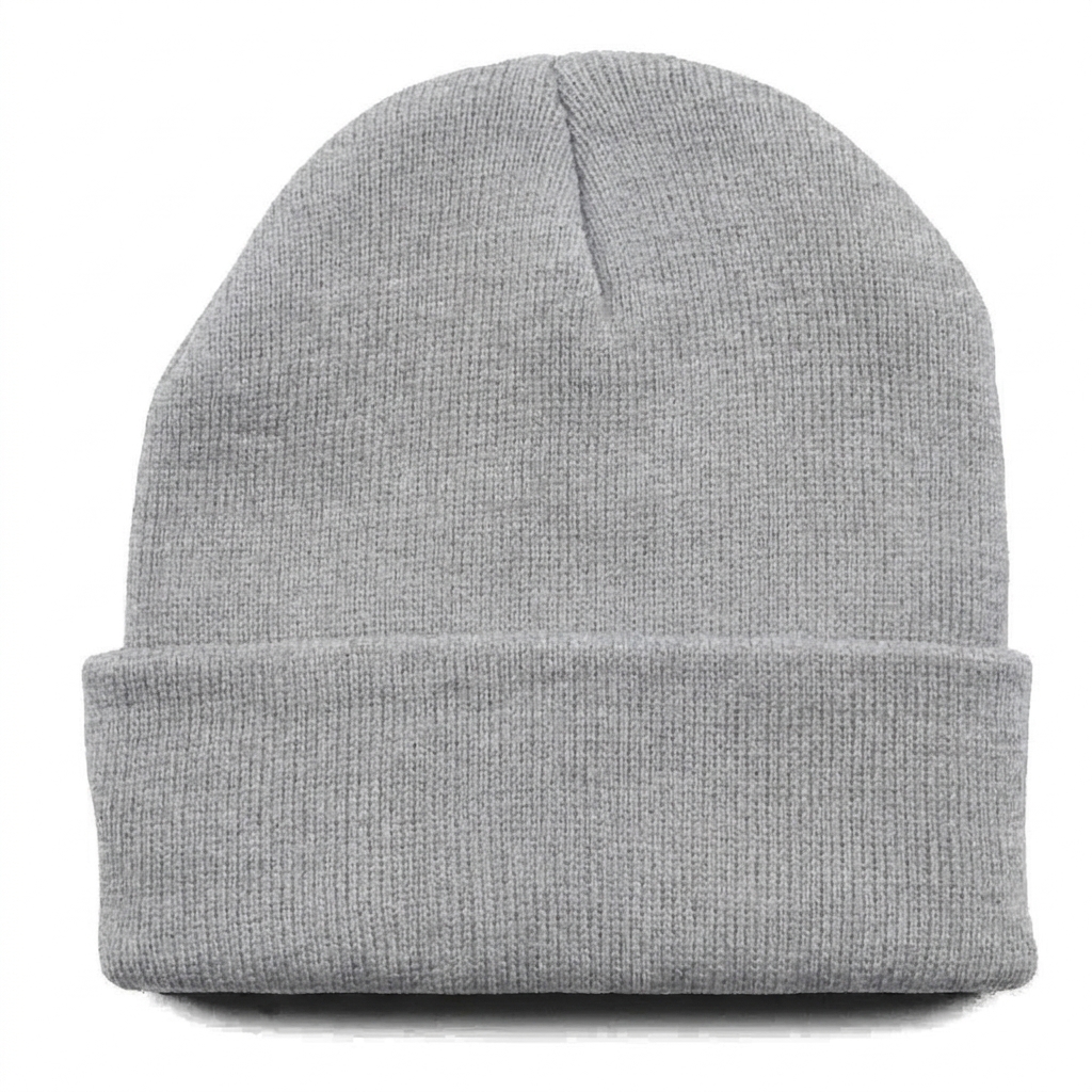 Premium Cuff Beanie in Light Gray
