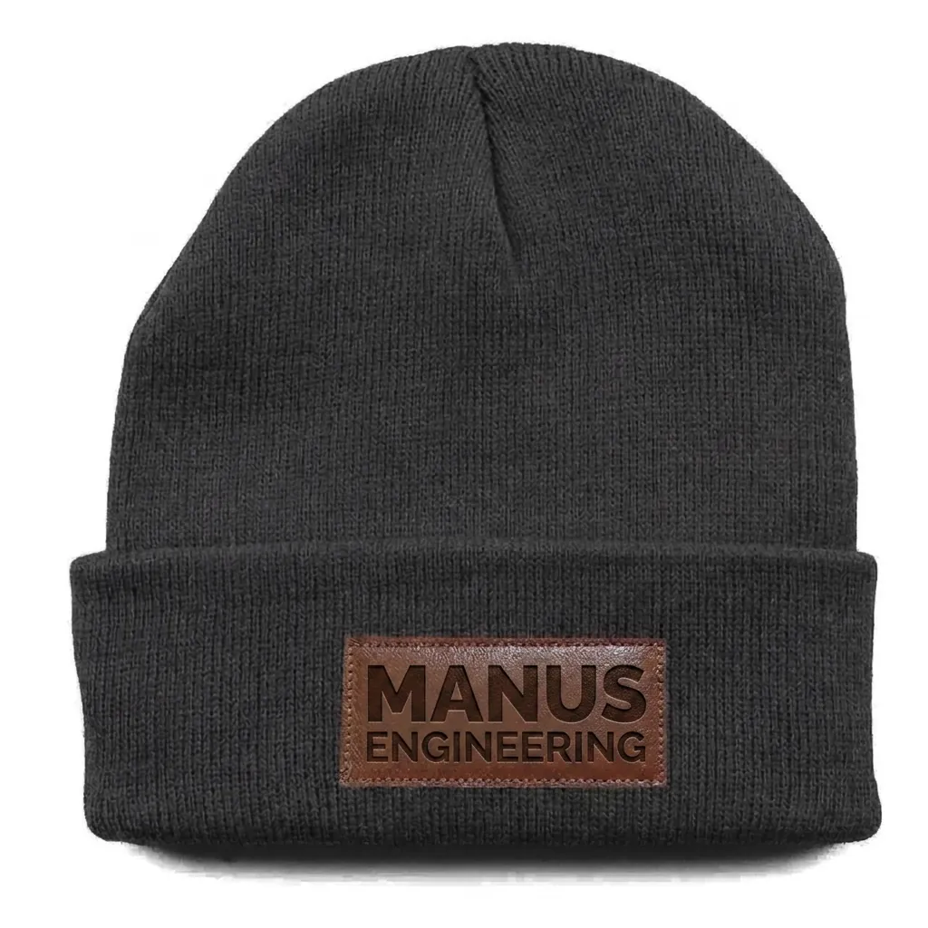 Style W2000LP Classic Cuff Beanie with Leather Patch