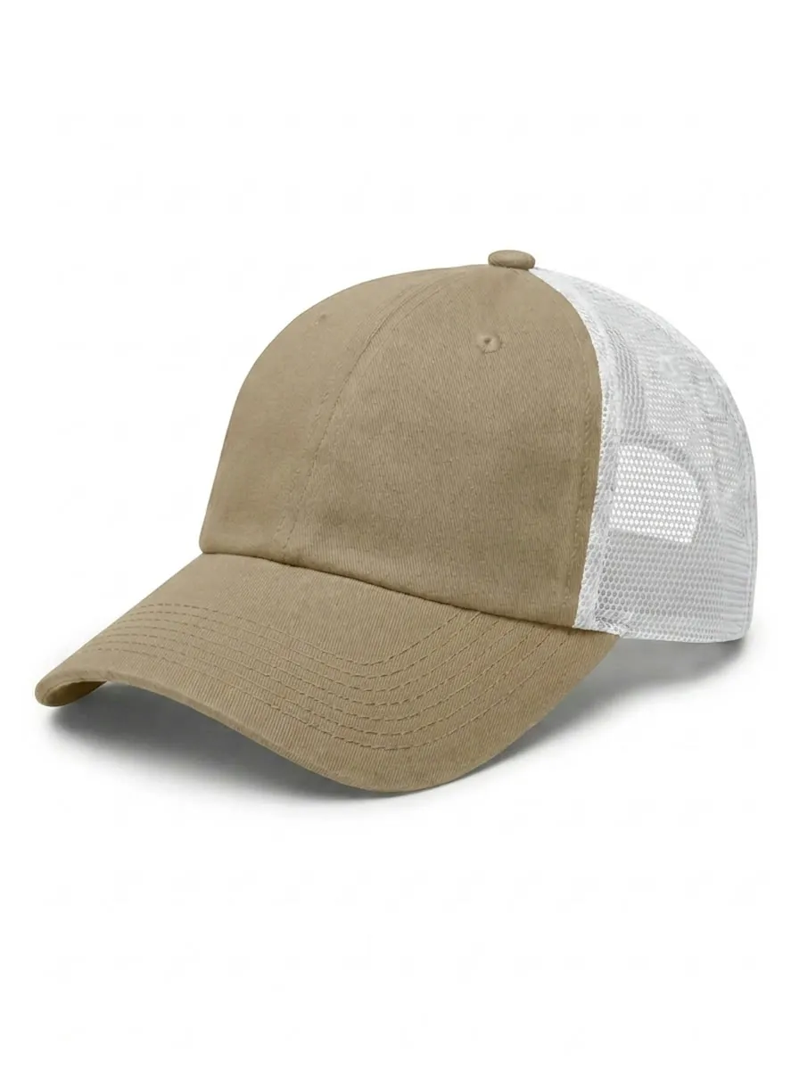 The Relaxed Trucker in Khaki / White