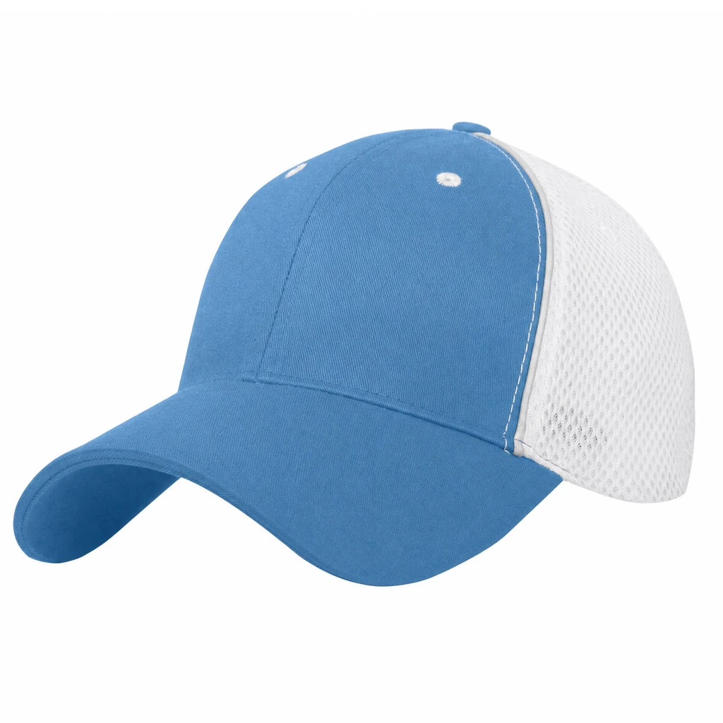 Sportsmesh Trucker Cap in Carolina Blue / White