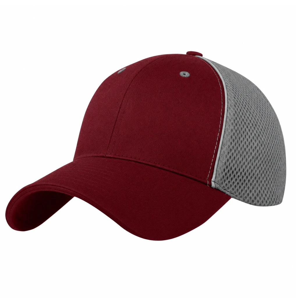 Sportsmesh Trucker Cap in Maroon / Medium Gray