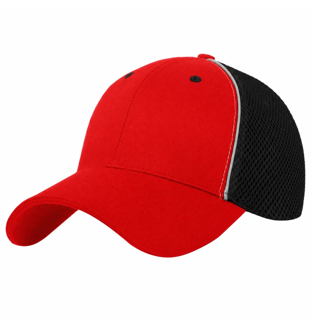 Sportsmesh Trucker Cap in Red / Black