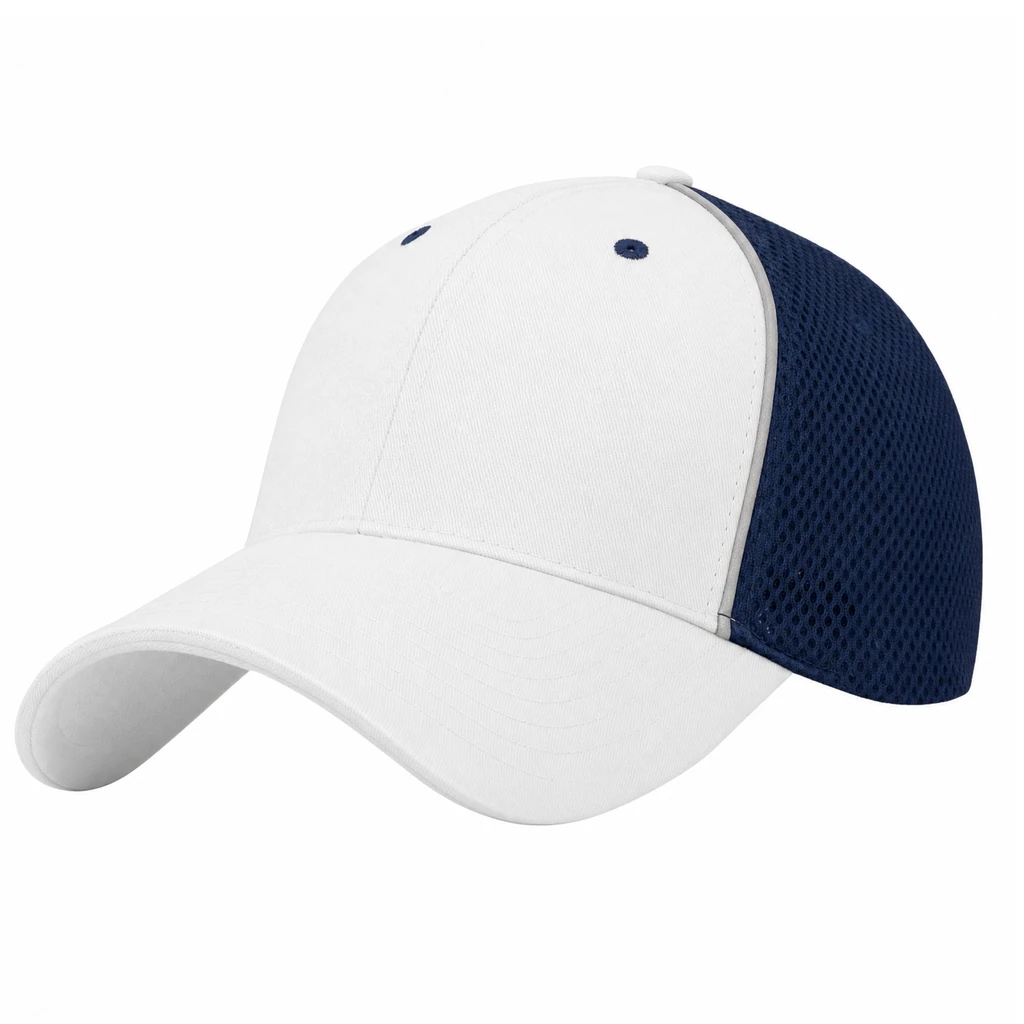 Sportsmesh Trucker Cap in White / Navy