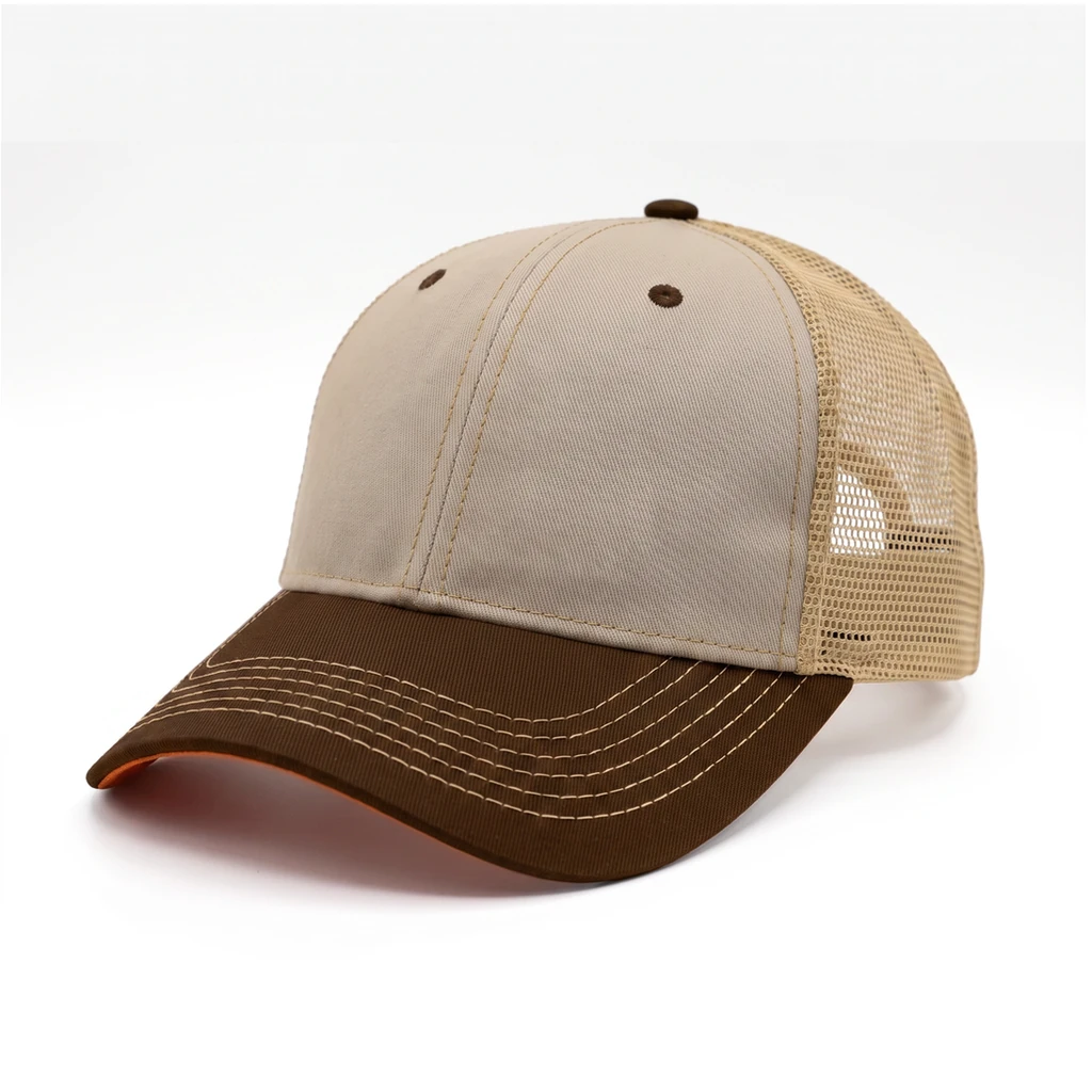 The Tour Cap in Stone / Khaki / Dark Brown / Burnt Orange