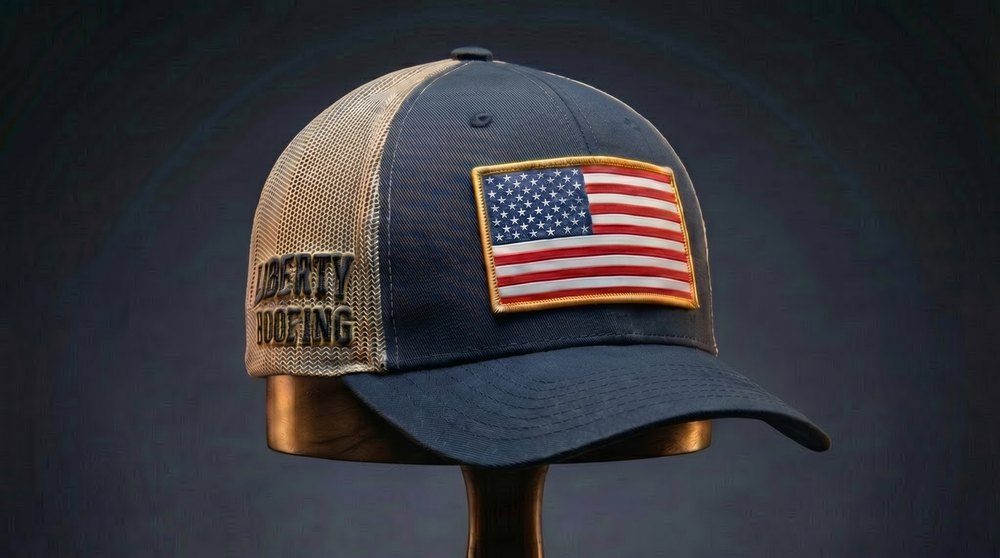 Decorated 1112 cap with USA flag patch