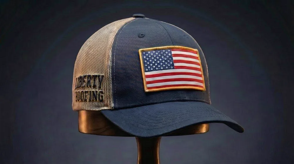 Decorated 1112 cap with USA flag patch