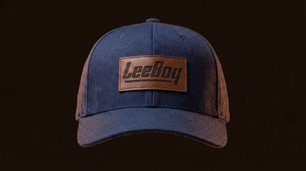 Laser-engraved leather patch cap